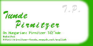 tunde pirnitzer business card